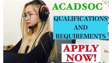 TECHNICAL REQUIREMENTS IN ACADSOC + HOW TO .